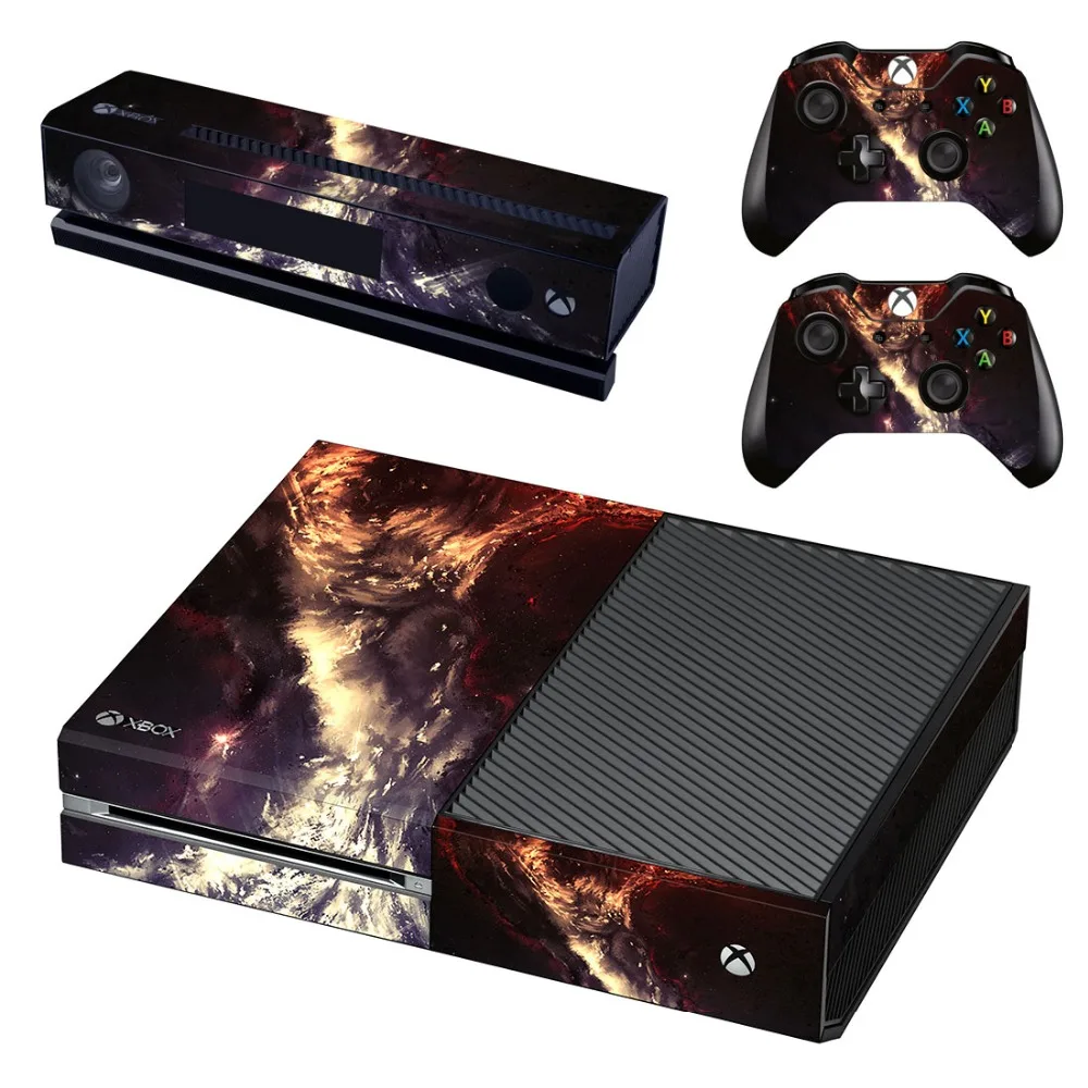 Наклейка на кожу для Xbox One консоль и Kinect и 2 контроллера для Xbox One Наклейка на кожу винил-Мстители Человек-паук