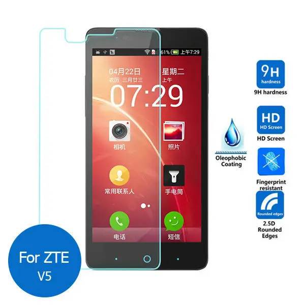 Закаленное стекло V5 Для ZTE Red bull V9180 HD Взрывозащищенная пленка 9H 2.5D с кривой 0 3