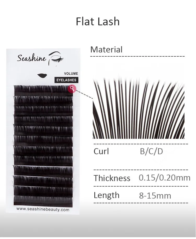 

Seashine Luxury Lashes Cashmere Flat Lash Eyelash Extension Semi Permanent Seashine Lash Makeup Beauty Eyelash Extension