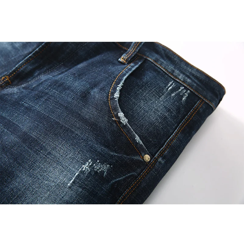 AIRGRACIAS 2018 New Brand Men Jeans Pants Dark Color Wash Casual For Elasticity Cotton Four Season Denim Jean | Мужская одежда