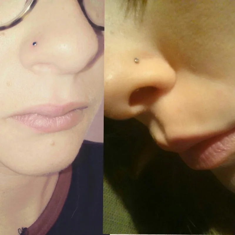 2 шт./лот новогодние титановые антиаллергические шпильки для носа крючки 0 8*9 5 мм