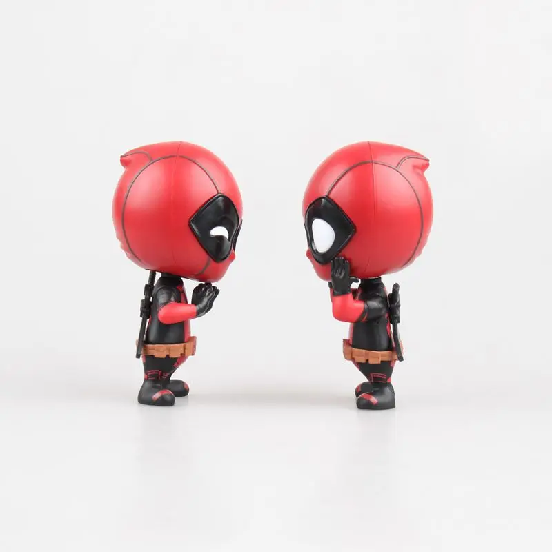 Марвел супер герой Дэдпул милые Пузырьковые головы автомобильные аксессуары ПВХ