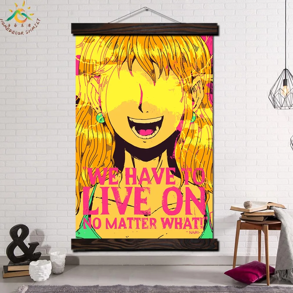 

One Piece Anime Lovely NAMI Modern Wall Art Print Pop Art Picture And Poster Frame Hanging Scroll Canvas Painting Home Decor
