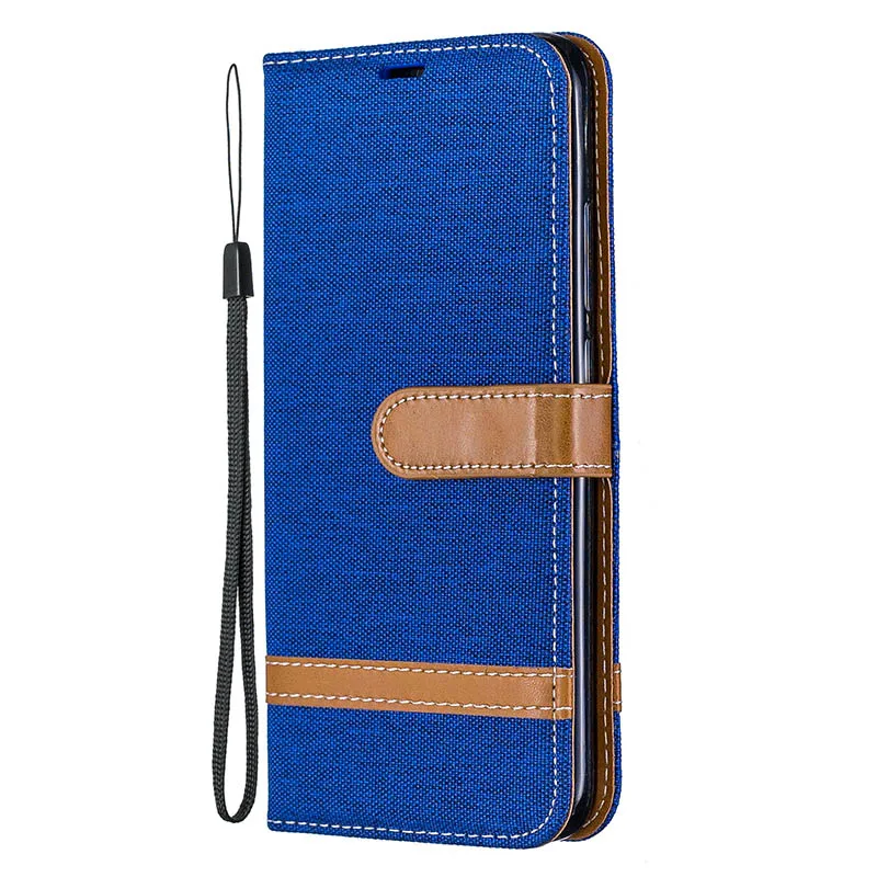 Dark Blue-BF Тканевый кожаный чехол-книжка для huawei P smart P10 Plus P9 Lite Mini Y6 Pro чехол для huawei Honor 10 Lite чехол - Цвет: Dark Blue-BF