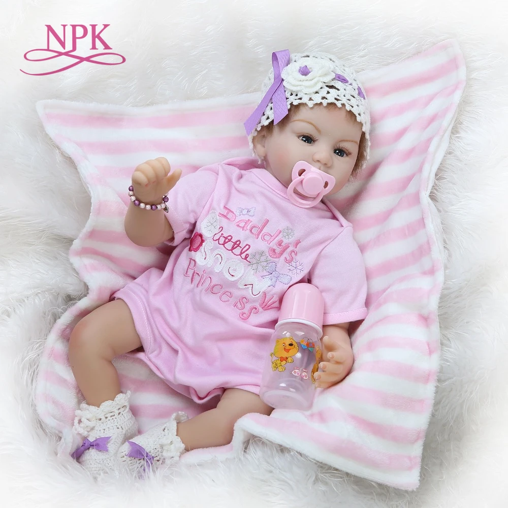 NPK 55 см Кукла реборн мягкие сенсорные игрушки для детей