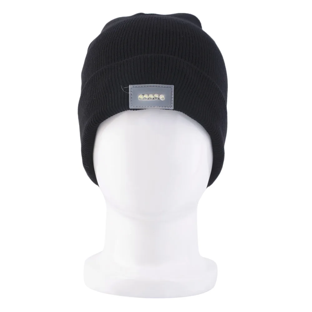 5 светодиодных шапок теплые зимние шапочки для рыбалки кемпинга черные шапки