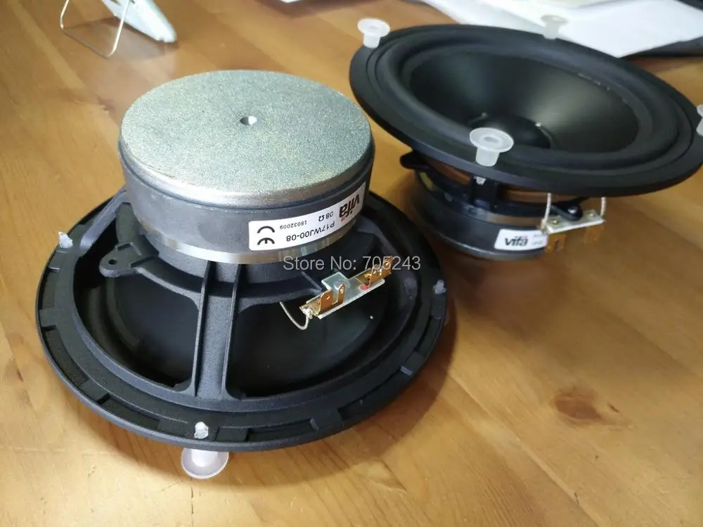 Пара Vifa P17 wj-00-08 8ohm 6,5/7 дюймов hifi hiend pp конусный низкочастотный динамик