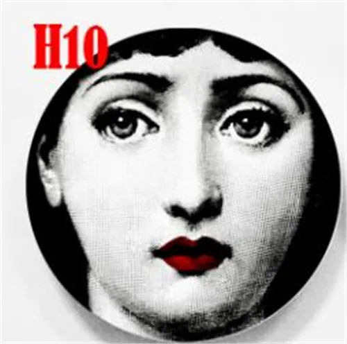 10 Новые керамические тарелки Fornasetti для украшения дома, фарфоровые настенные художественные тарелки, 8 дюймов - Цвет: 10