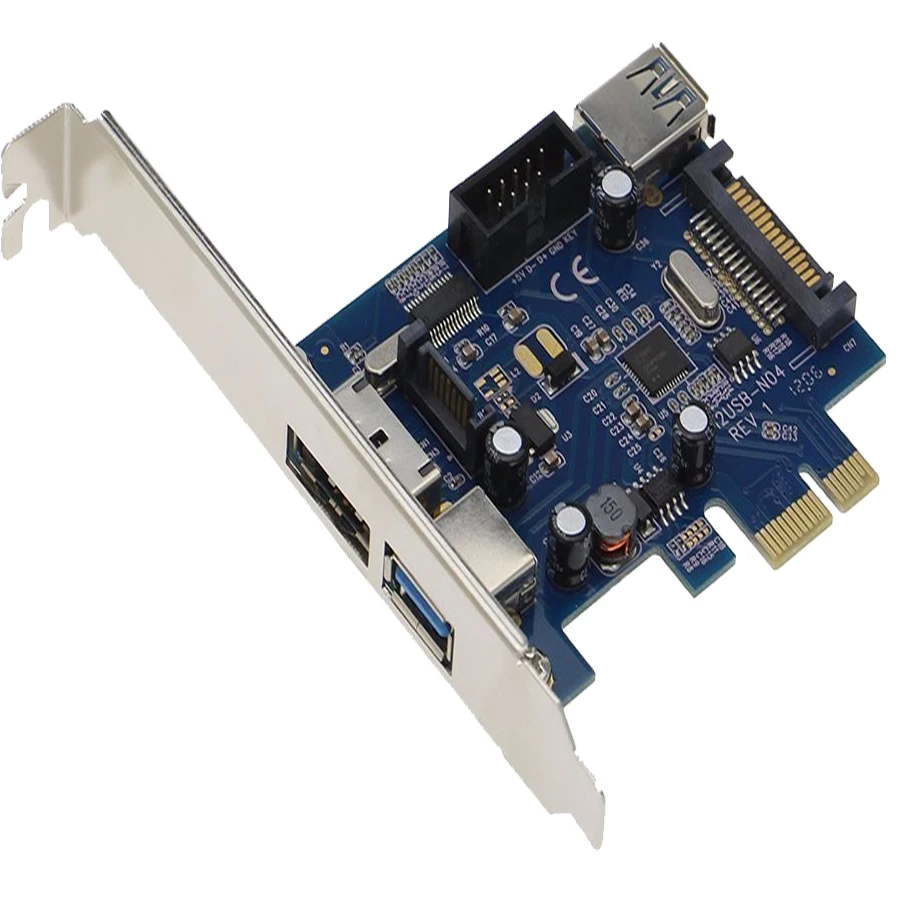 Внешний USB 3 0 порт питания eSATA Внутренний 9pin заголовок PCIe карта с 15pin SATA разъем