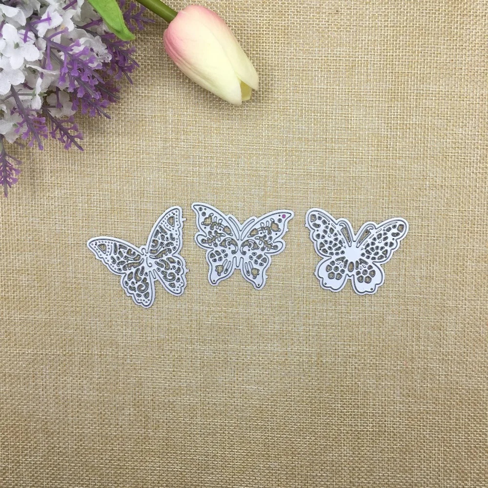 Julyarts 3 шт. Buttlefly 2019 новые металлические пресс формы для скрапбукинга Alinacrafts Stansen En