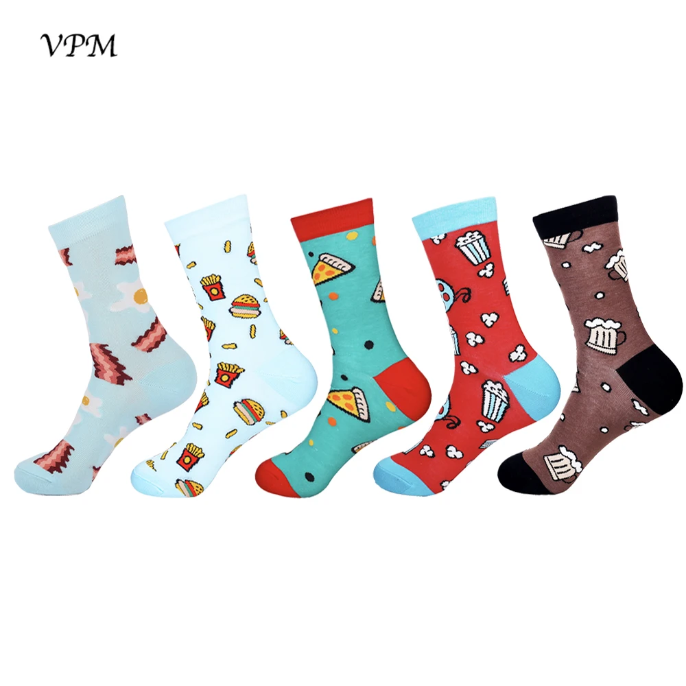 VPM 21 стиль красочные чесаные хлопковые Брендовые мужские короткие носки деловой