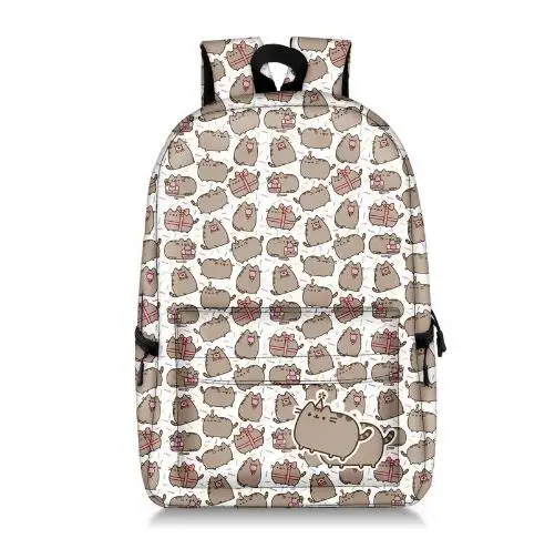 Модный рюкзак Pusheen с милым рисунком кошки Женский школьный для ноутбука дорожный