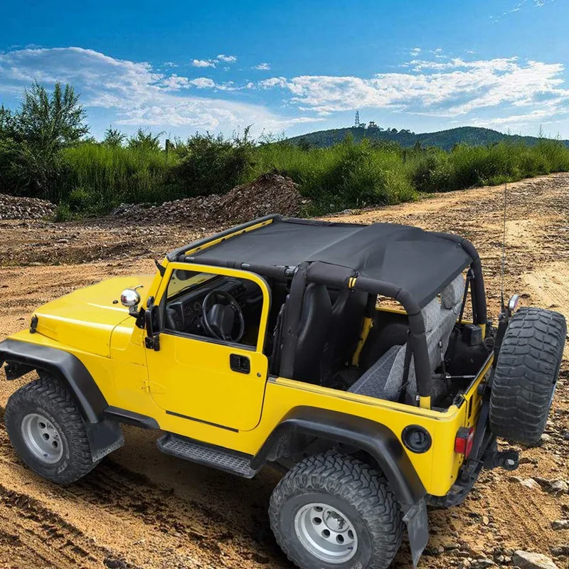 Для Jeep Tj прочная сетчатая Солнцезащитная верхняя крышка обеспечивает защиту от