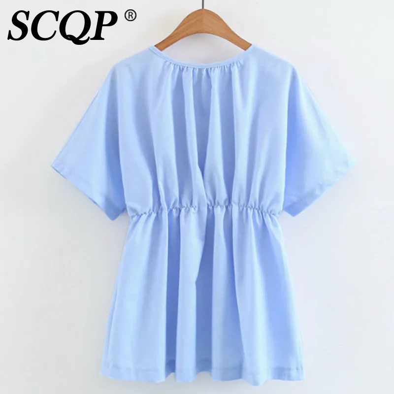 SCQP Симпатичные Эластичный пояс одноцветное Для женщин футболка белье О образным