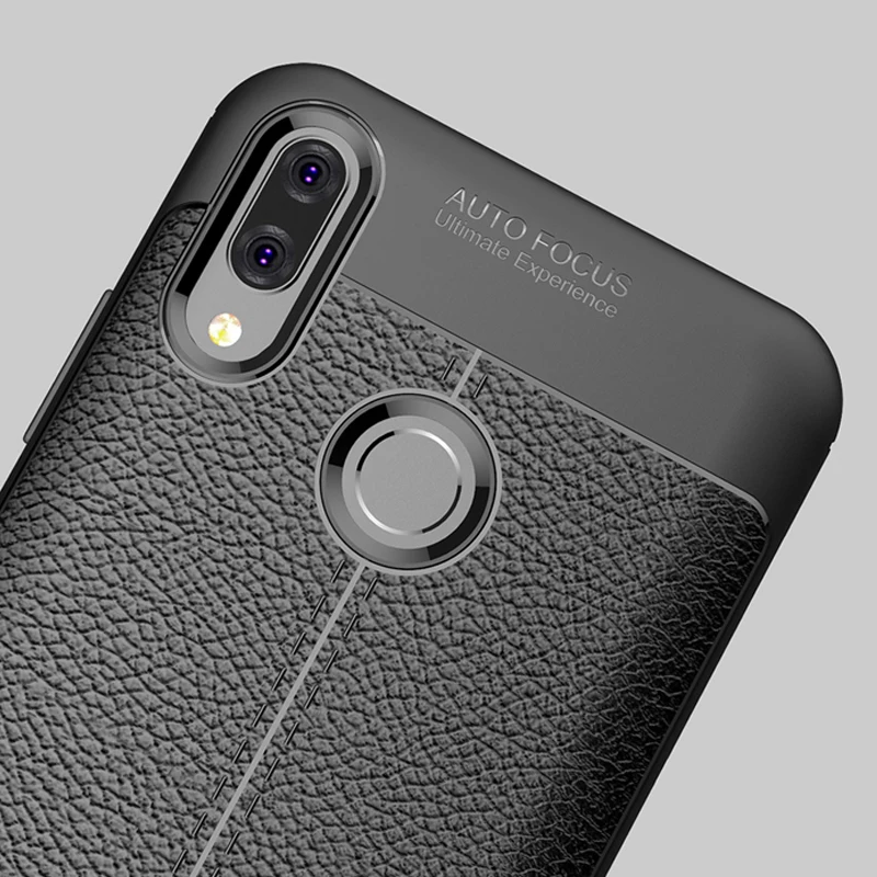 YUETUO задняя крышка телефона из ТПУ с кожаным узором etui coque cover case for huawei Y9 2019 y 9 enjoy plus