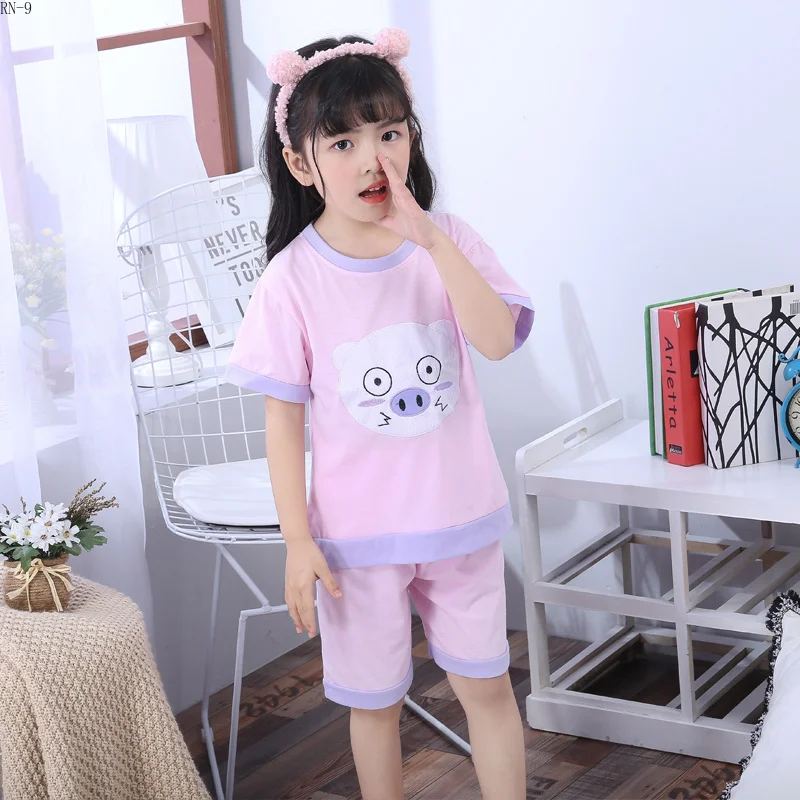 Модная коллекция 2019 года детский Пижамный костюм летняя детская одежда для сна