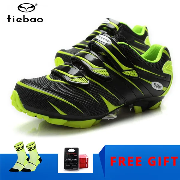 816A green with gift TIEBAO велосипедная обувь sapatilha ciclismo mtb мужские кроссовки женские горный велосипед zapatillas deportivas mujer Спортивная велосипедная обувь - Цвет: 816A green with gift
