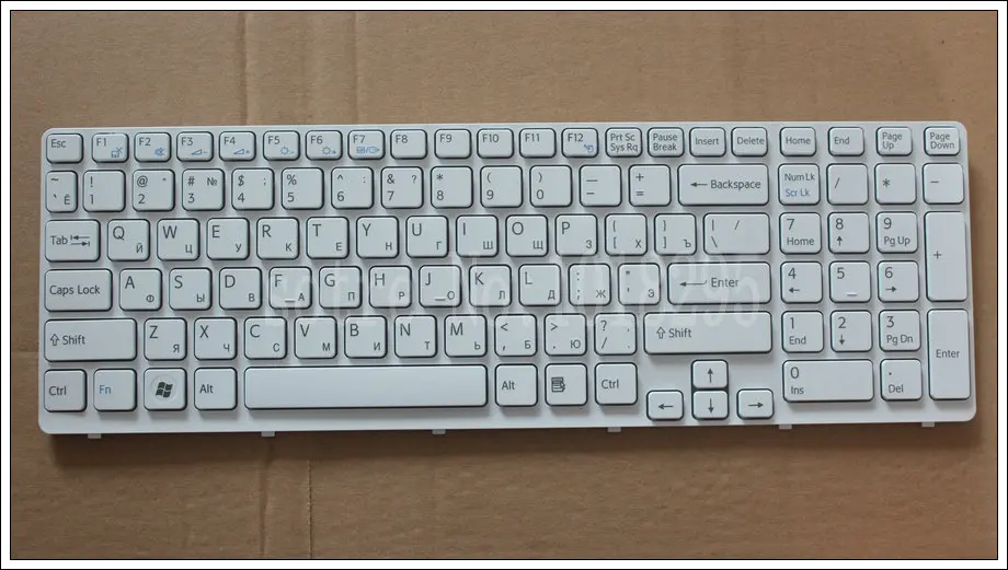 Русская клавиатура для ноутбука sony Vaio SVE1513JCXW SVE1512H1E SVE1512J6EB SVE1513M1E/W SVE151E11M SVE1511Q1EB Witte RU