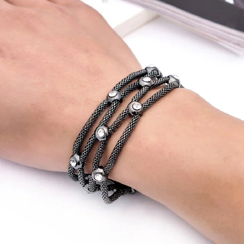 Find Me брендовые Модные Винтажные Многослойные магнитные браслеты и обручи для