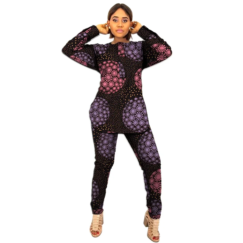 Комплект из 2 предметов: футболка с круглым вырезом и брюки модный топ штаны в