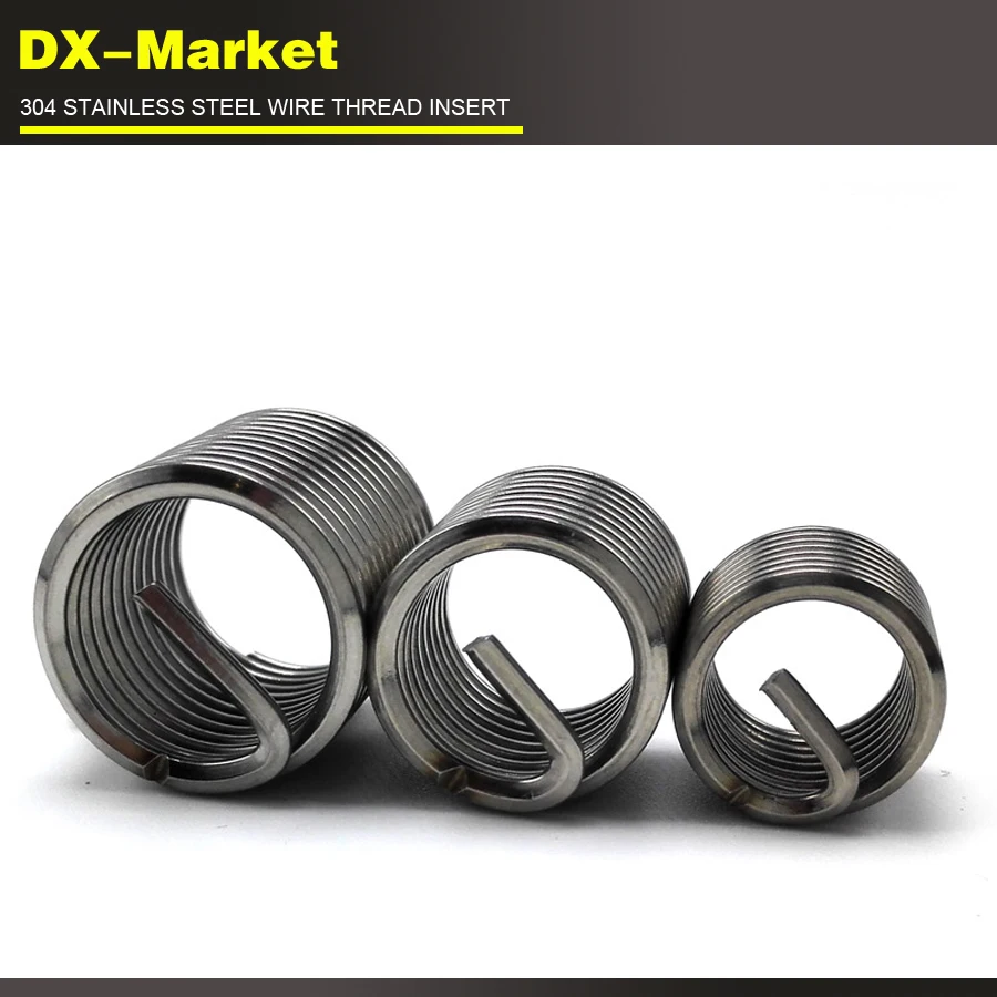 m9*3D *1.25P 100pcs 304 stainless steel m9 thread inserts repair recoil insert fastener | Обустройство дома