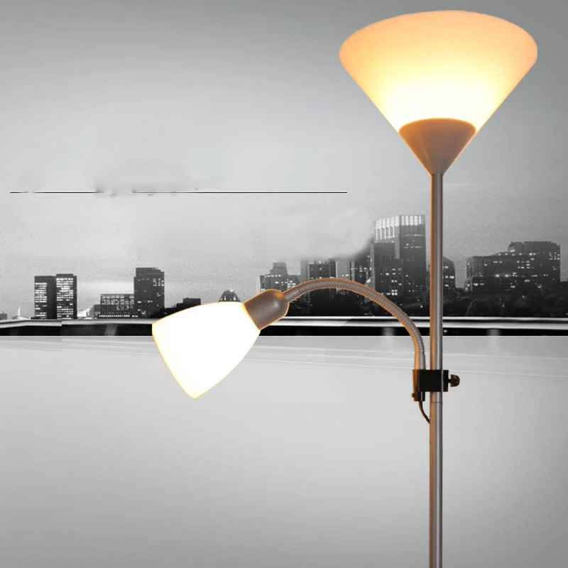 Напольная Лампа с двумя стеклянными оттенками для спальни украшения