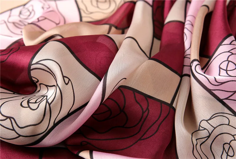 2018 Новый Модный женский шарф с цветами летние шали шелковые шарфы Пашмина