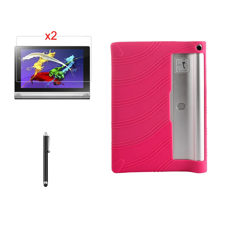 Тонкий Противоскользящий мягкий силиконовый резиновый чехол + 2 * Прозрачная