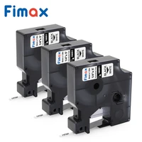 fimax 3 pcs compatible for dymo industrial heat shrink tube 18051 18052 6mm for 18053 18054 18055 18056 dymo rhino label printer