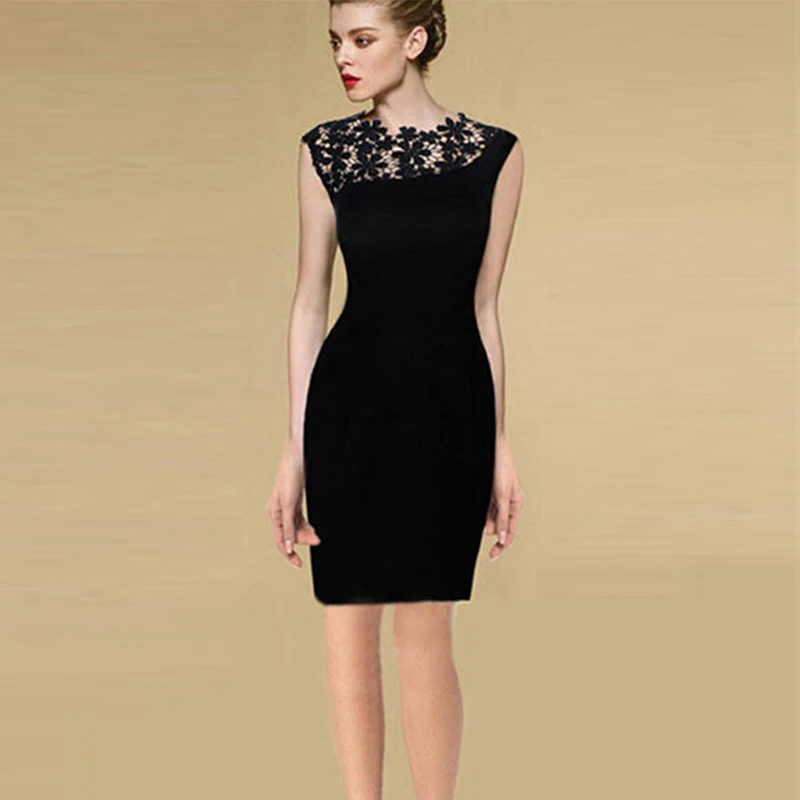 2019 новое платье Сексуальная кружевная черная юбка элегантное и красивое|Женские