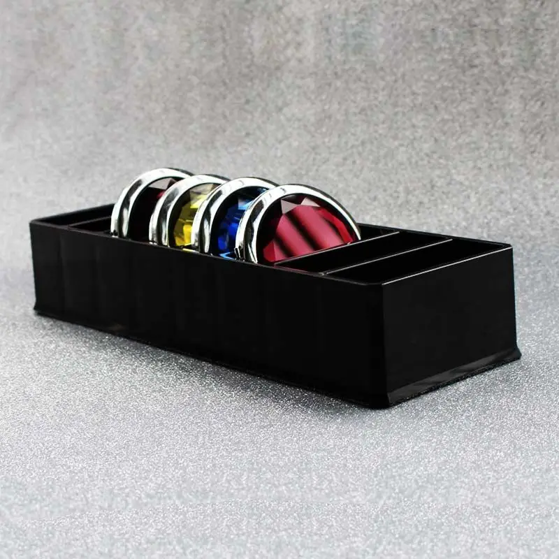 Акриловый черный органайзер для макияжа 8 отделений косметики аксессуар одежды