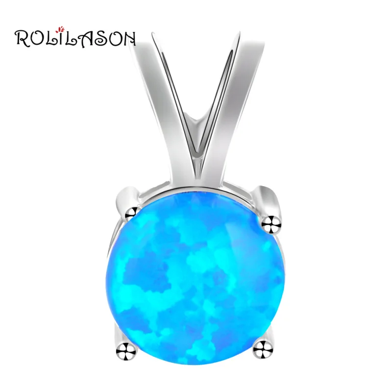 Rolilason продвижение Белый огненный опал Best качество 925 серебряных Цепочки и