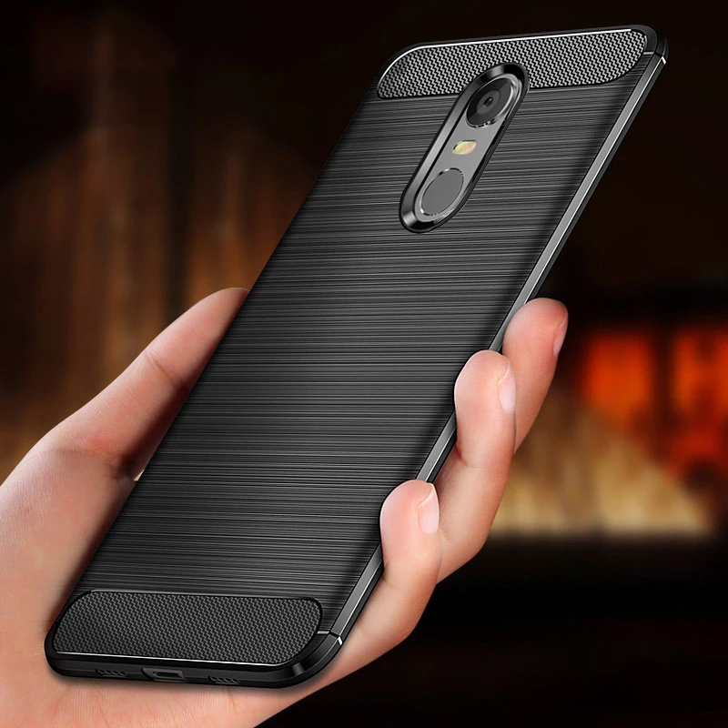 Чехол для Xiaomi Redmi 5 Plus карбоновый чехол Матовый ТПУ силиконовый защитный накладка