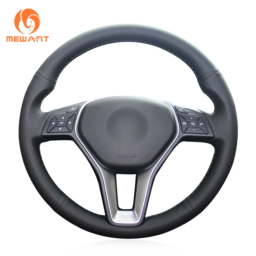 MEWANT черная накладка на руль из искусственной кожи для Mercedes BenzW176 W246 C Class W204 C117 C218 X218