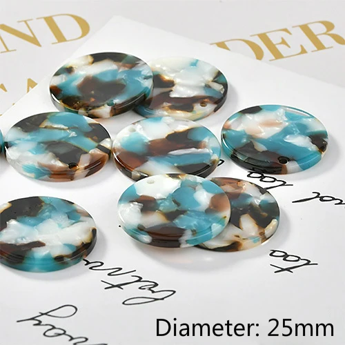 12-25mm Уксусная кислота круглый одиночный кран diy серьги кулон небольшой кулон Материал аксессуары - Цвет: 12-25mm