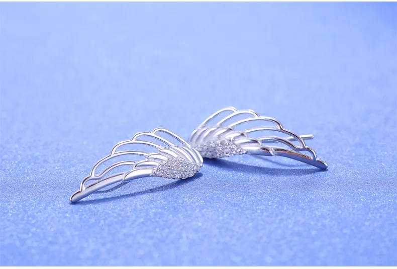 GAGAFEEL Angle's Wing серебристого цвета 925 пробы серебряные серьги наивысшего качества Модные ювелирные изделия для женщин Свадебная вечеринка
