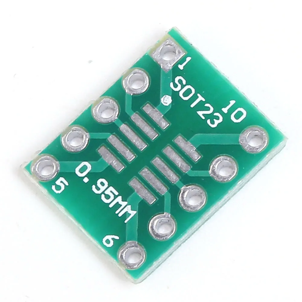 Плата платы Адаптера SMD для DIP преобразователь 100 шт. SOT23 SOP10 MSOP10 Umax SOP23 в DIP10 Pinboard 0 5