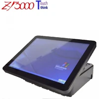 wholesale 4 units lot 15 inch all in one capacitive multi touch screen pos terminal wifi inside with stand and adapte
