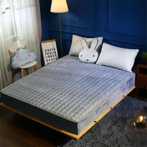 fitted sheet 2 Твердые Цвет Простыня из флиса листы с Эластичная лента завод постельное белье матраса queen king size 120/150/180x200 см - Цвет: fitted sheet 2