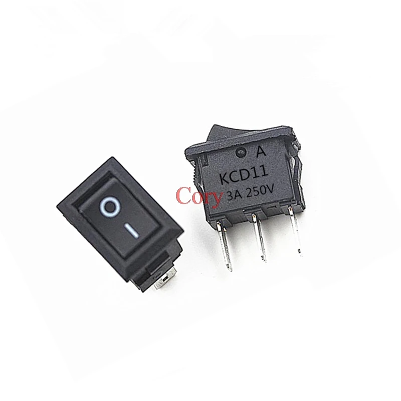 5 шт. SPST 2/3/4/6PIN на включение/выключение Круглый/квадратный лодка кулисный переключатель Мощность переключатель KCD czyc - Цвет: KCD11 3P
