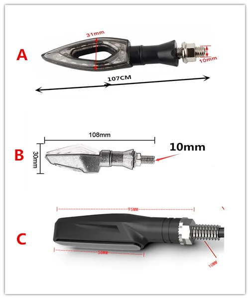 Аксессуары для мотоциклов светодиодный поворотник светильник желтый индикатор