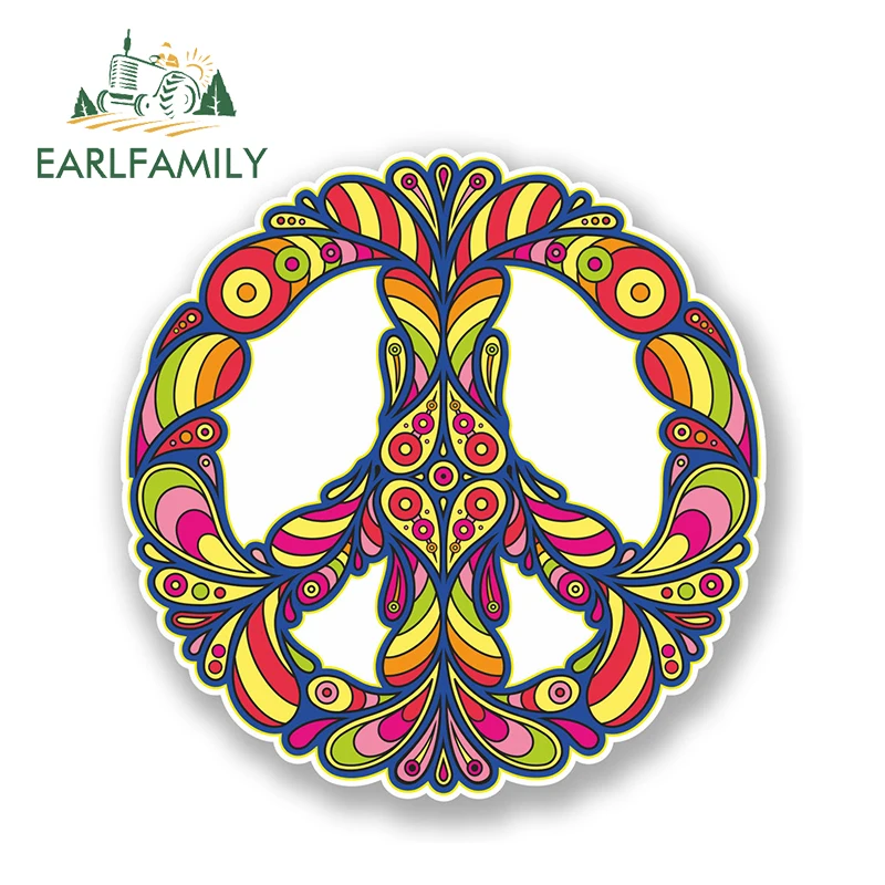 EARLFAMILY 13 см x знак мира Стикеры автомобиля хиппи ноутбука Наклейка на колесах с