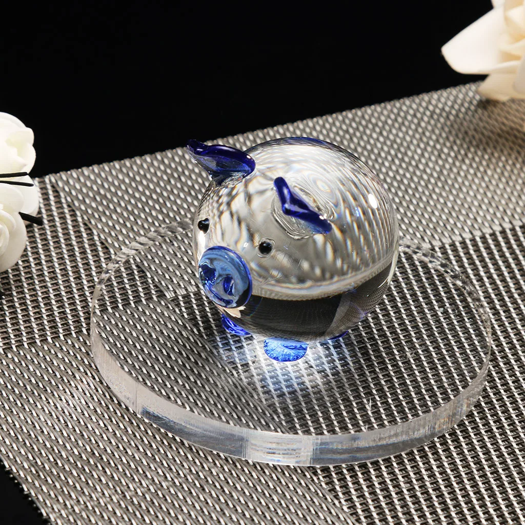 Многоцветная кристальная Статуэтка свинки коллекционная мини-животного