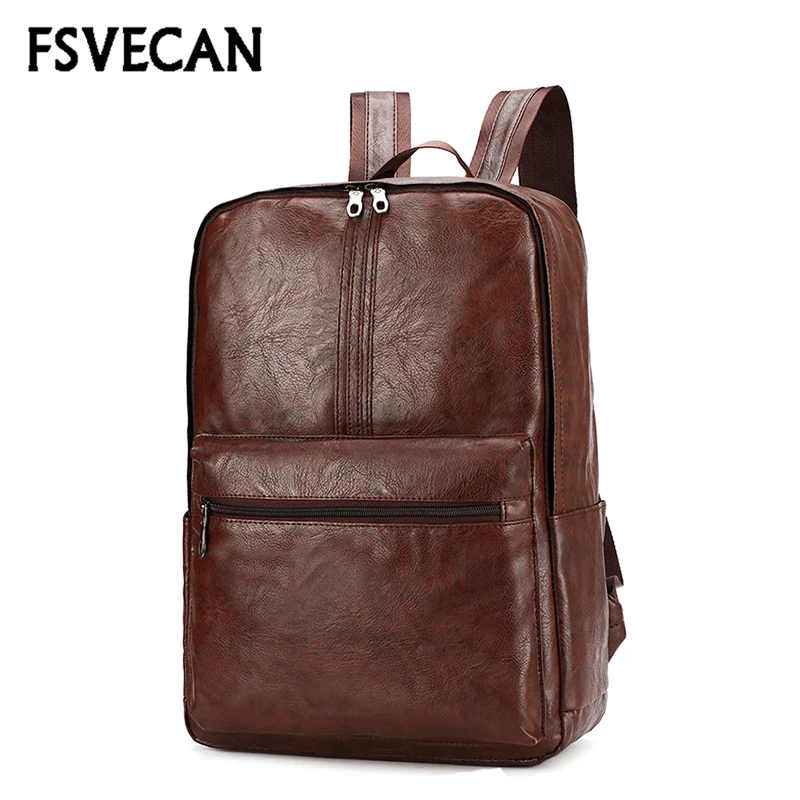 15,6 дюймовый рюкзак для ноутбука, мужской модный кожаный водонепроницаемый рюкзак для путешествий с защитой от кражи, школьные рюкзаки, мужской женский рюкзак, новинка