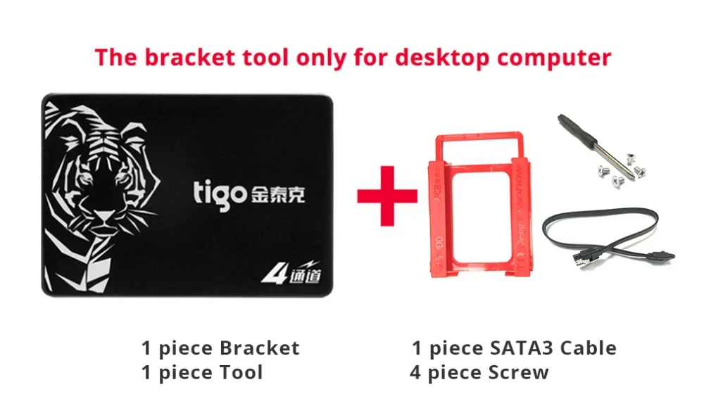 Tigo SATA SSD 120 ГБ 240 ГБ 480 ГБ 2,5 дюйма Внутренний твердотельный накопитель для настольных ПК S300