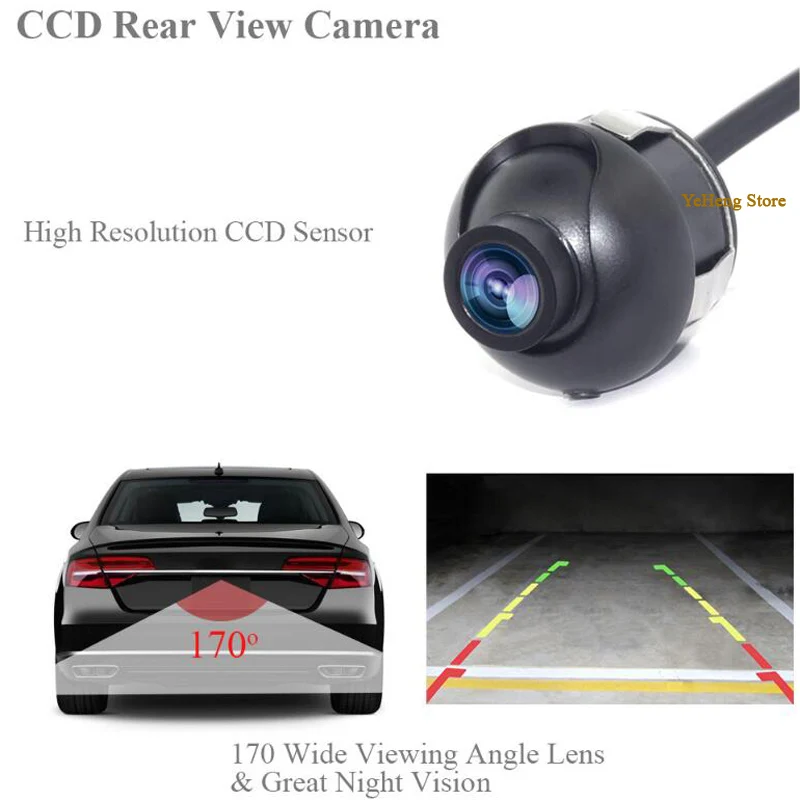 5-дюймовый HD Автомобильный зеркальный монитор заднего вида видео вход 800*480 12V + 360