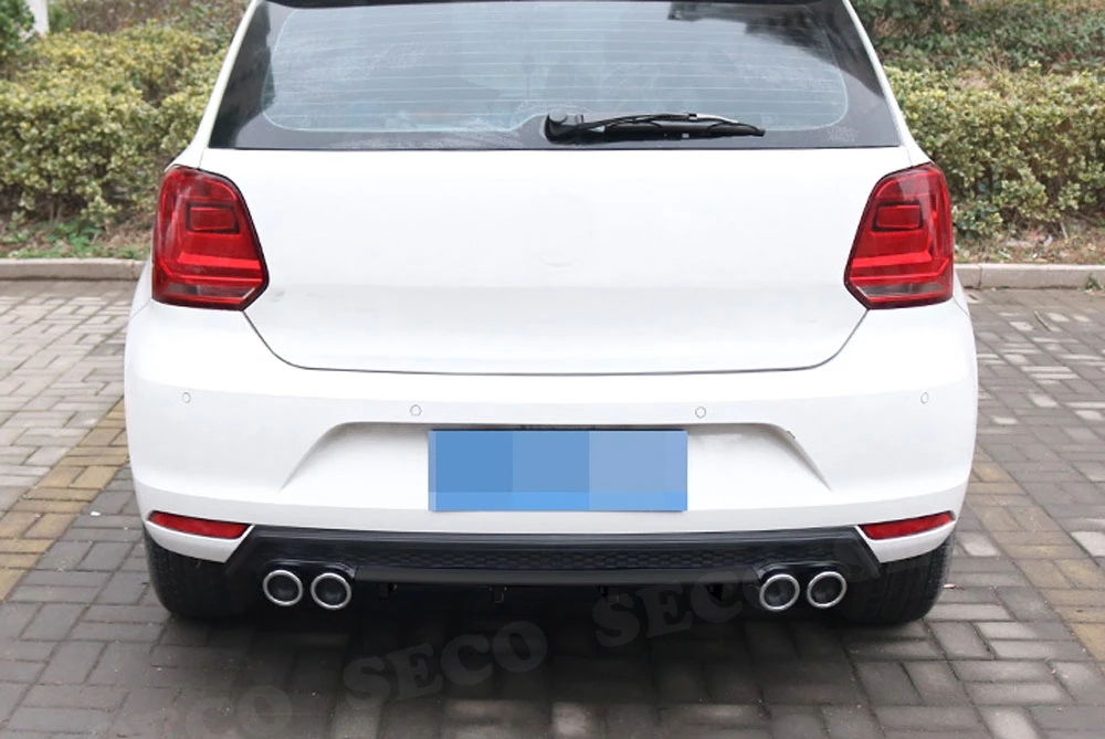 Высококачественный PP рассеиватель задней губы спойлер для Volkswagen VW Polo Стандартный- задний брызговик пластина молоток для правки крыльев