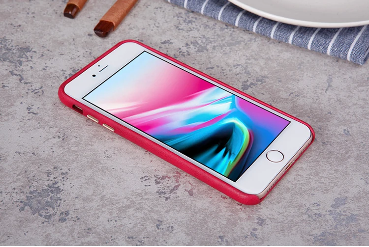 Чехол для iPhone 8, серия Nillkin Englon, кожаный чехол для сотового телефона, роскошный чехол на заднюю панель для iPhone 8, 4,7 дюймов, с железным покрытием