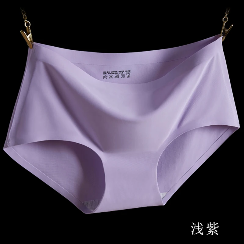 violet panties Бесшовные трусики, женское нижнее белье, Цельные Трусы со средней посадкой, женское нижнее белье, аксессуары розовый, черный, красный, 8 цветов - Цвет: violet panties