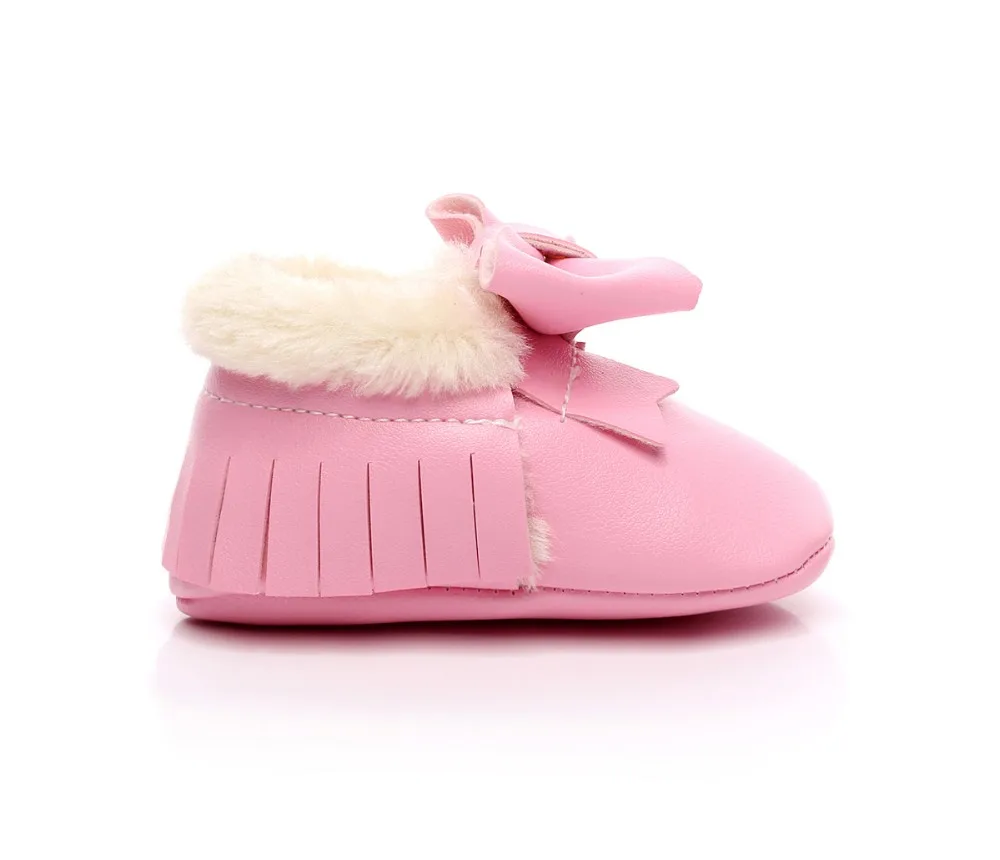 HONGTEYA новые зимние теплые ботинки на меху из искусственной кожи для детей